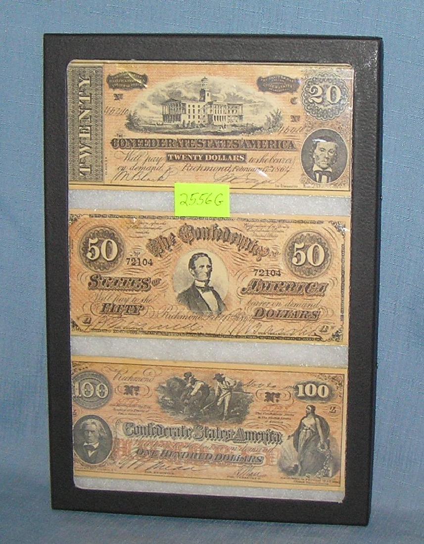 Group of 3 Civil War style confederate notes: Group of 3 Civil War style confederate notes from the Bicenntennial est. value $65.00-$75.00