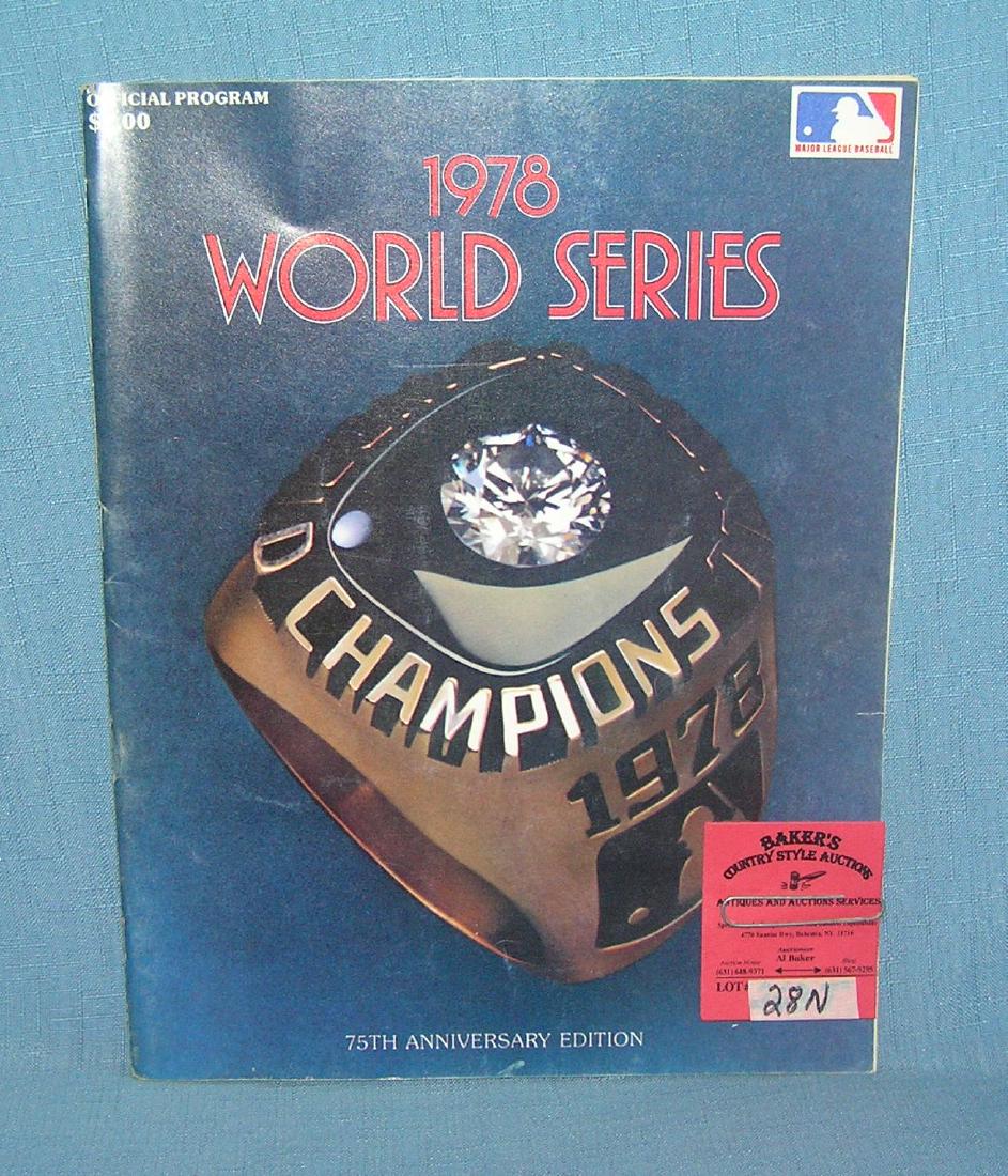 World Series 1978 official program: World Series 1978 official program est. value $25.00-$35.00