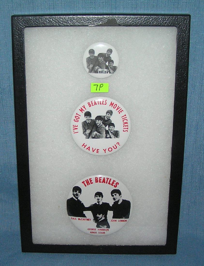 Group of the Beatles pictural pin back buttons: Group of the Beatles pictural pin back buttons est. value $40.00-$45.00