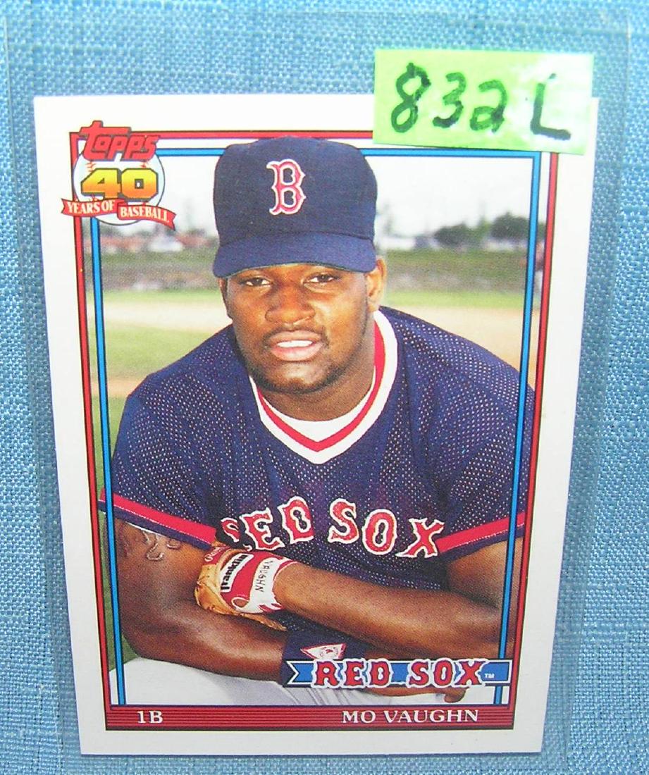 Mo Vaughn rookie baseball card: Mo Vaughn rookie baseball card
