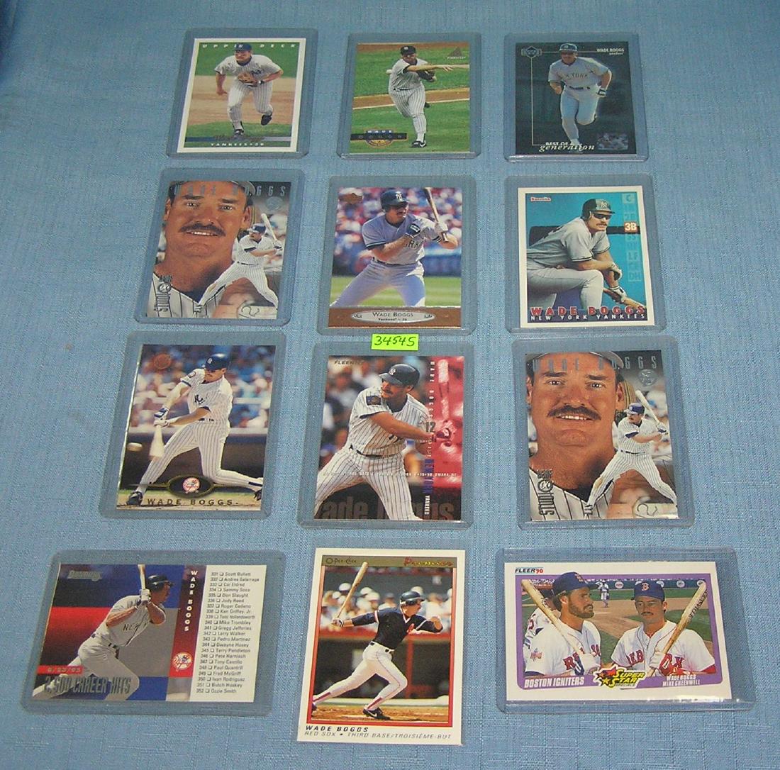 Collection of Wade Boggs Baseball cards: Collection of vintage Wade Boggs Baseball cards