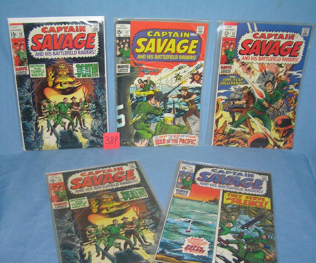 Group of early Capt. Savage comic books: Group of early Capt. Savage comic books est. value $50.00-$60.00