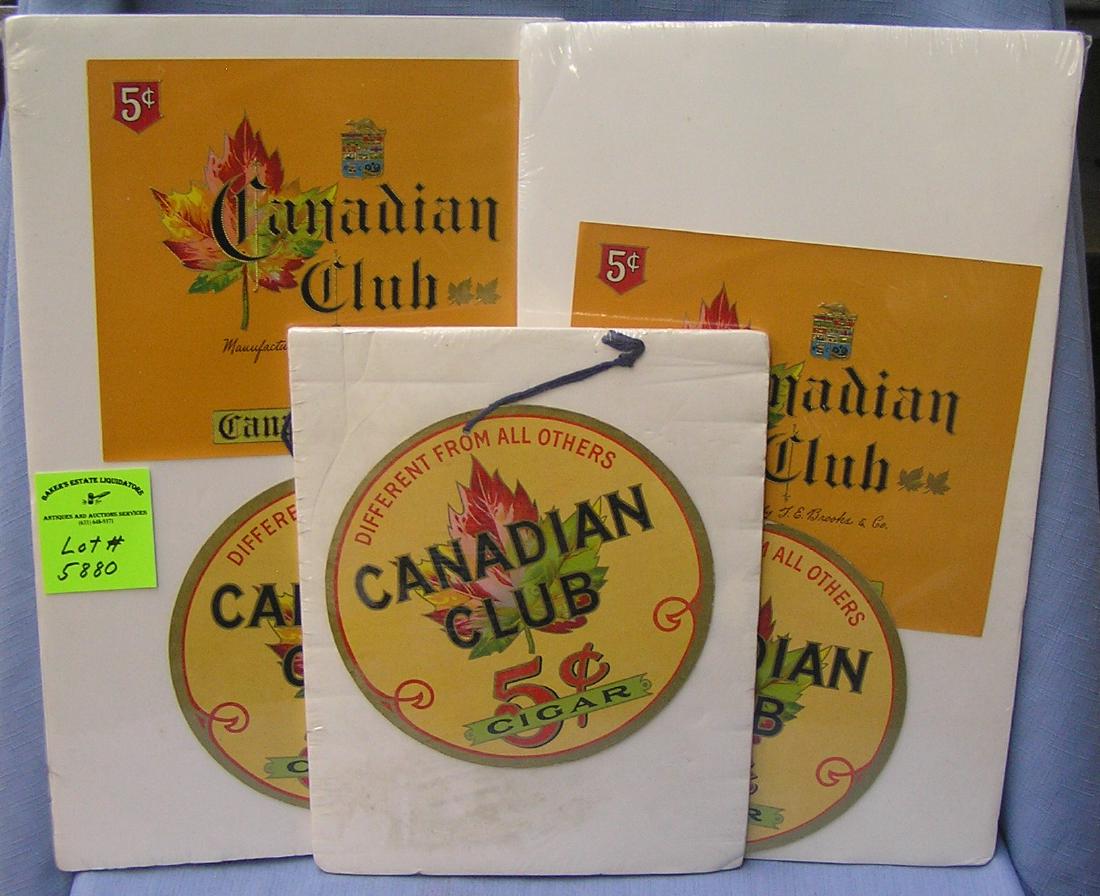 Group of three Canadian club advertising pieces: Group of three Canadian club advertising pieces $75.00-$100.00