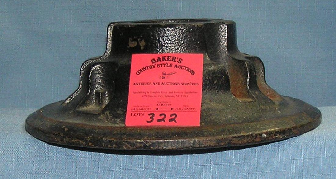 Antique cast iron umbrella stand: Antique cast iron umbrella stand est. value $125.00-$150.00