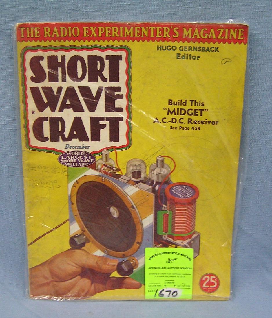 Vintage Short Wave Craft radio magazine: Vintage Short Wave Craft radio magazine circa 1930’s est. value $25.00-$30.00