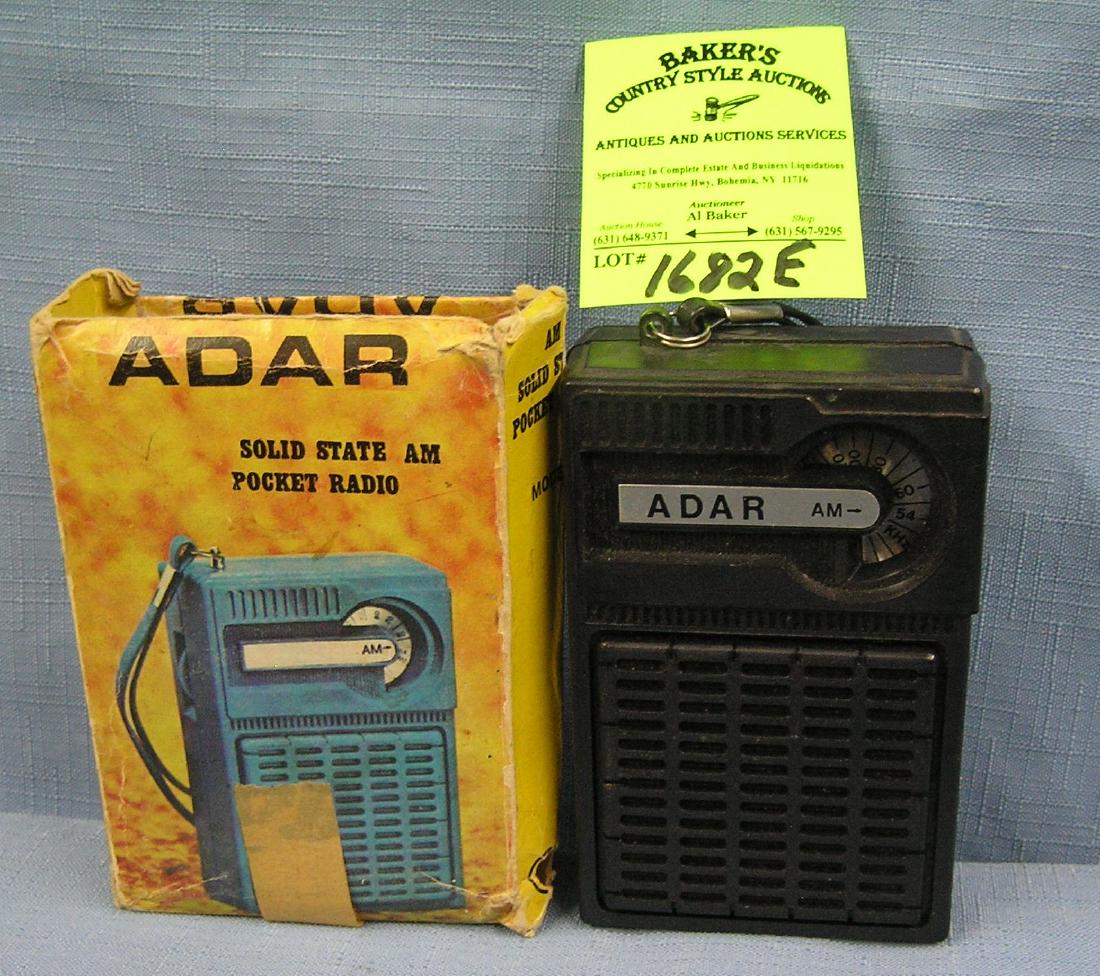 Vintage solid state transistor radio: Vintage solid state transistor radio with original box est. value $30.00-$50.00