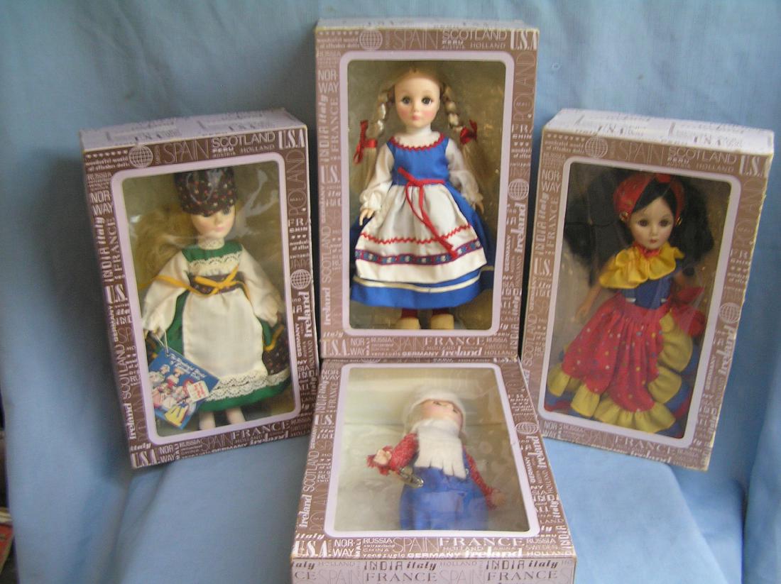Group of 4 World dolls by Effanbee: Group of 4 World dolls by Effanbee all with original boxes est. value $200.00-$225.00
