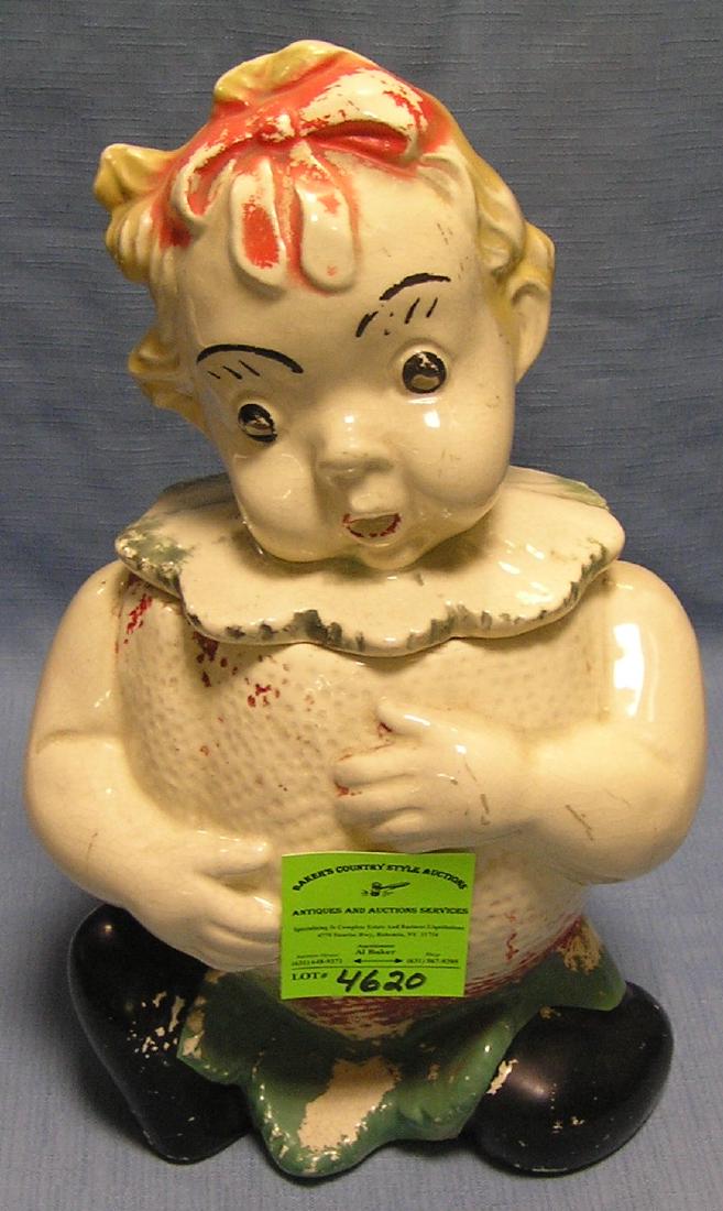 Vintage Stella Strawberry cookie jar: Vintage Stella Strawberry cookie jar by P & D company circa 1942 $175.00-$200.00