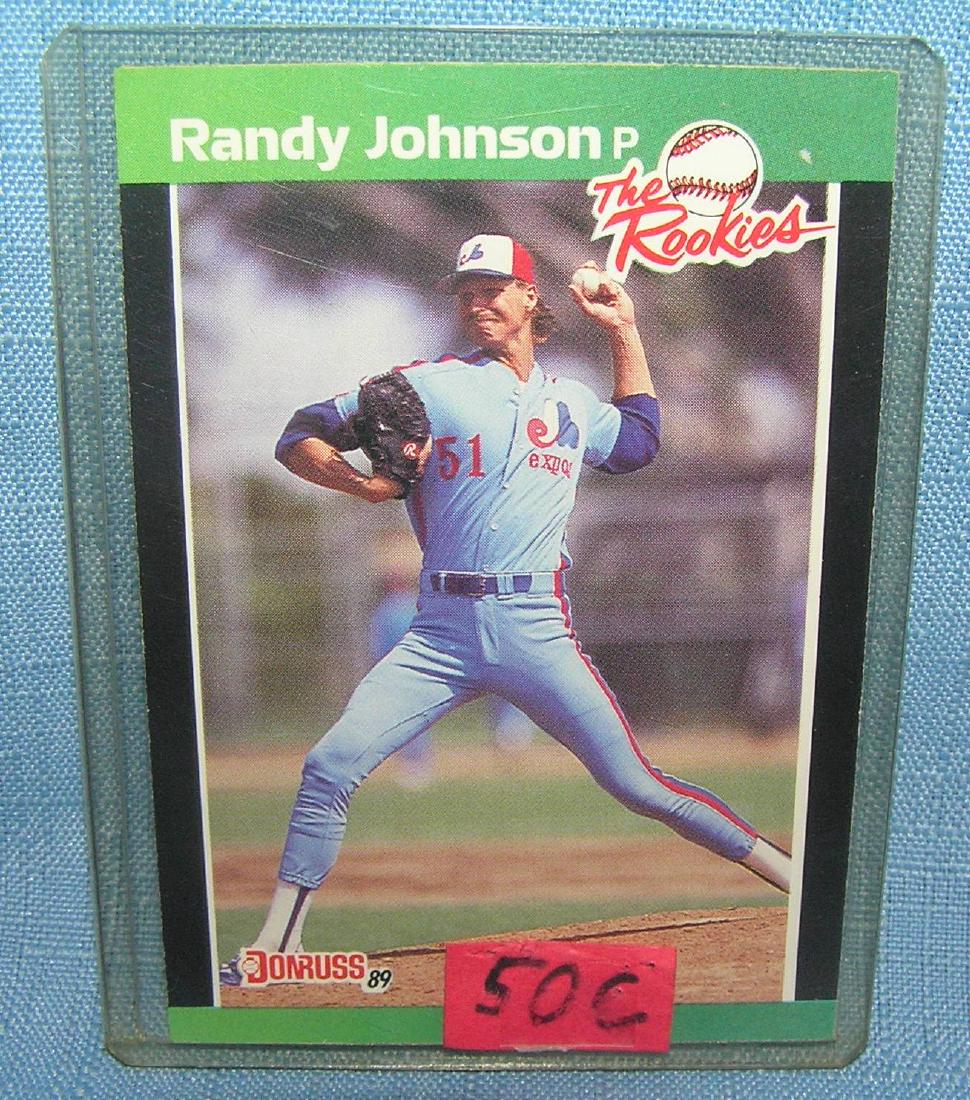 Randy Johnson rookie baseball card: Randy Johnson rookie baseball card