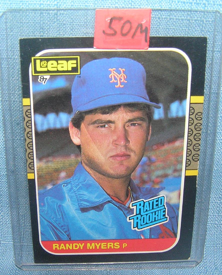 Randy Meyers rookie baseball card: Randy Meyers rookie baseball card