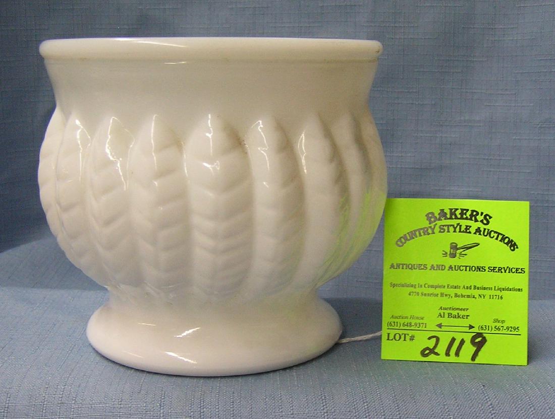 Early signed Randall Milk Glass serving bowl: Early signed Randall Milk Glass serving bowl est. value $35.00-$45.00