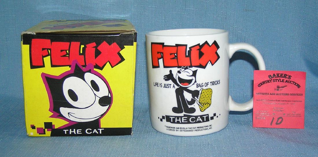 Felix the Cat promotional advertising mug: Felix the Cat promotional advertising mug with original box est. value $15.00-$20.00