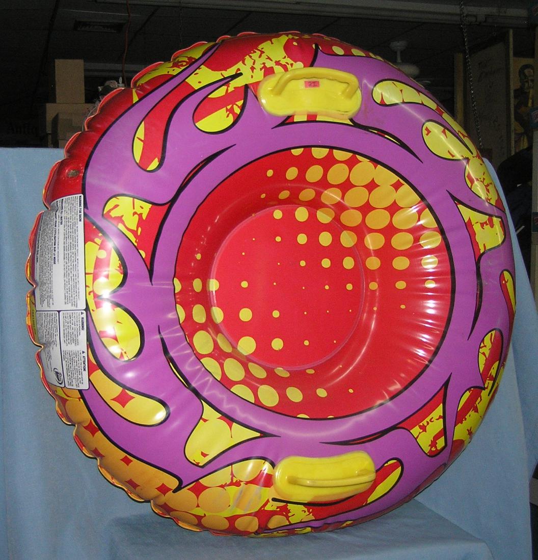 Large 34 inch beach, pool and snow tube: Large 34 inch beach, pool and snow tube fully inflated great for all kinds of water and snow sports, est. value $35.00-$40.00 moving and storage co. seized merchandise