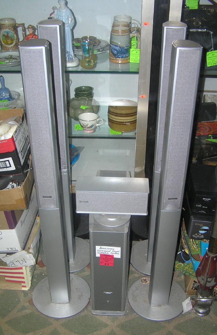 6 pc. Panasonic surround sound speaker system: 6pc. Panasonic surround sound speaker system est. value $200.00-$250.00