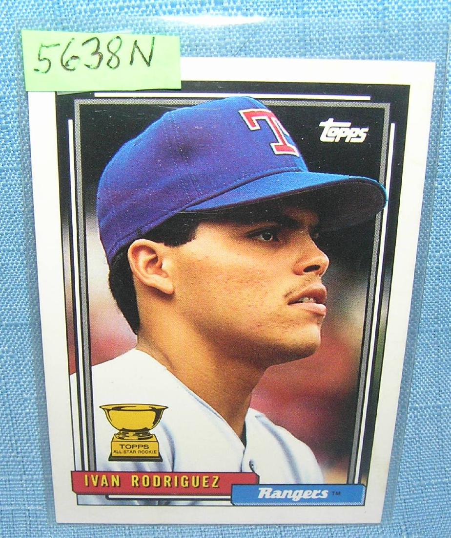 Ivan Rodriguez rookie baseball card Jul 31, 2018 Baker's Antiques
