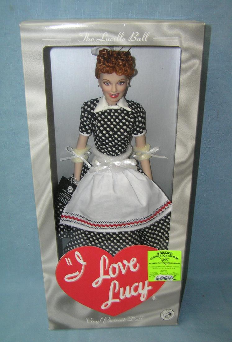 17 inch I Love Lucy vinyl portrait doll with original: 17 inch I Love Lucy vinyl portrait doll with original box and original shipping box est. value $175.00-$200.00