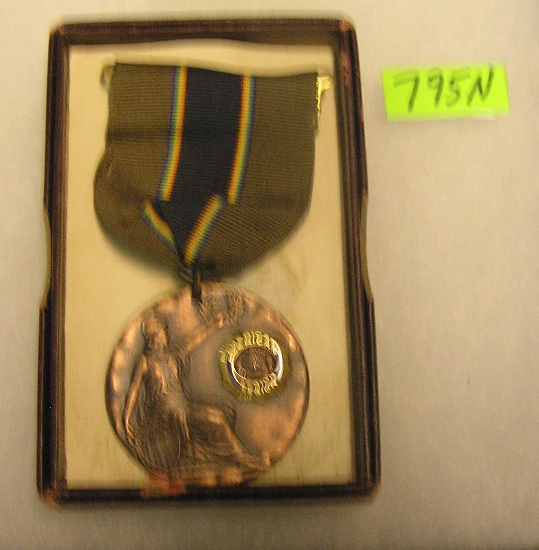 American legion medal and ribbon group: Antique American legion medal and ribbon group presented to Richard Bollinger by Dieges and Clust with original box $125.00-$150.00