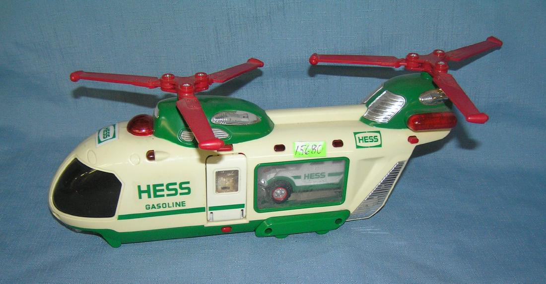HESS heicopter and hummer vehicle and motorcycle: Vintage HESS gasoline Co. heicopter and hummer vehicle and motorcycle est. value $40.00-$50.00