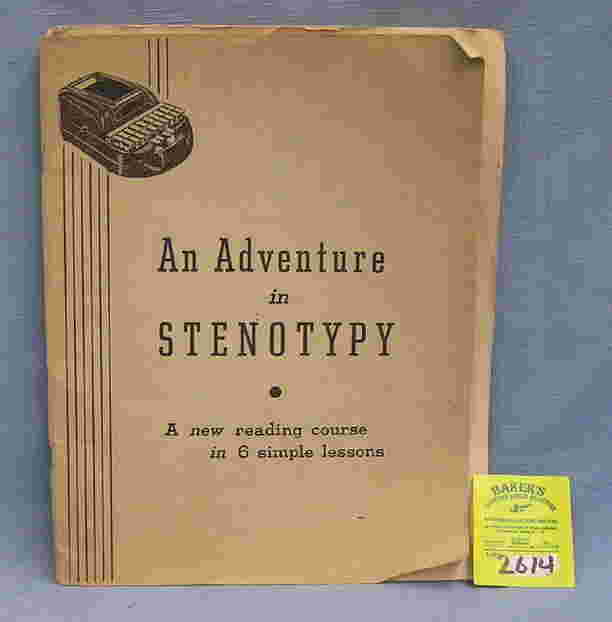 Vintage booklet: An Adventure In Steno Type