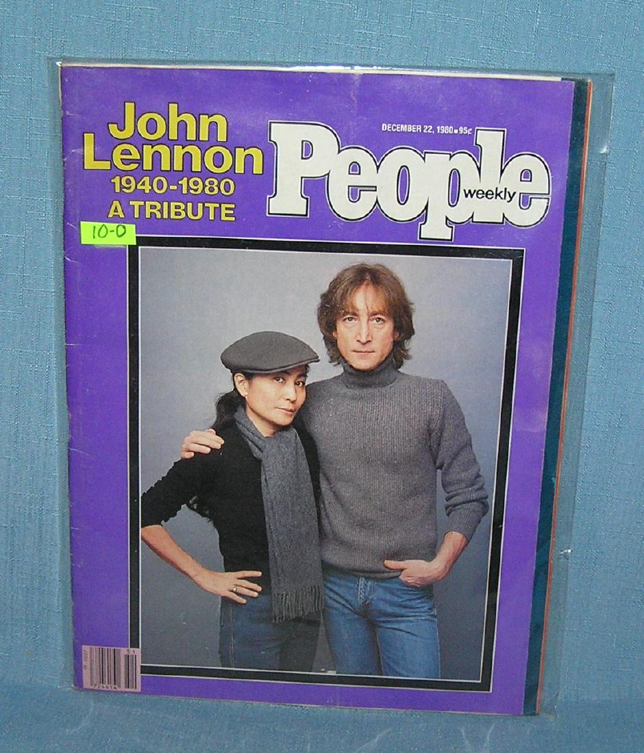 John Lennon and Yoko Ono on People magazine: John Lennon and Yoko Ono on the cover of People magazine est. value $25.00-$30.00