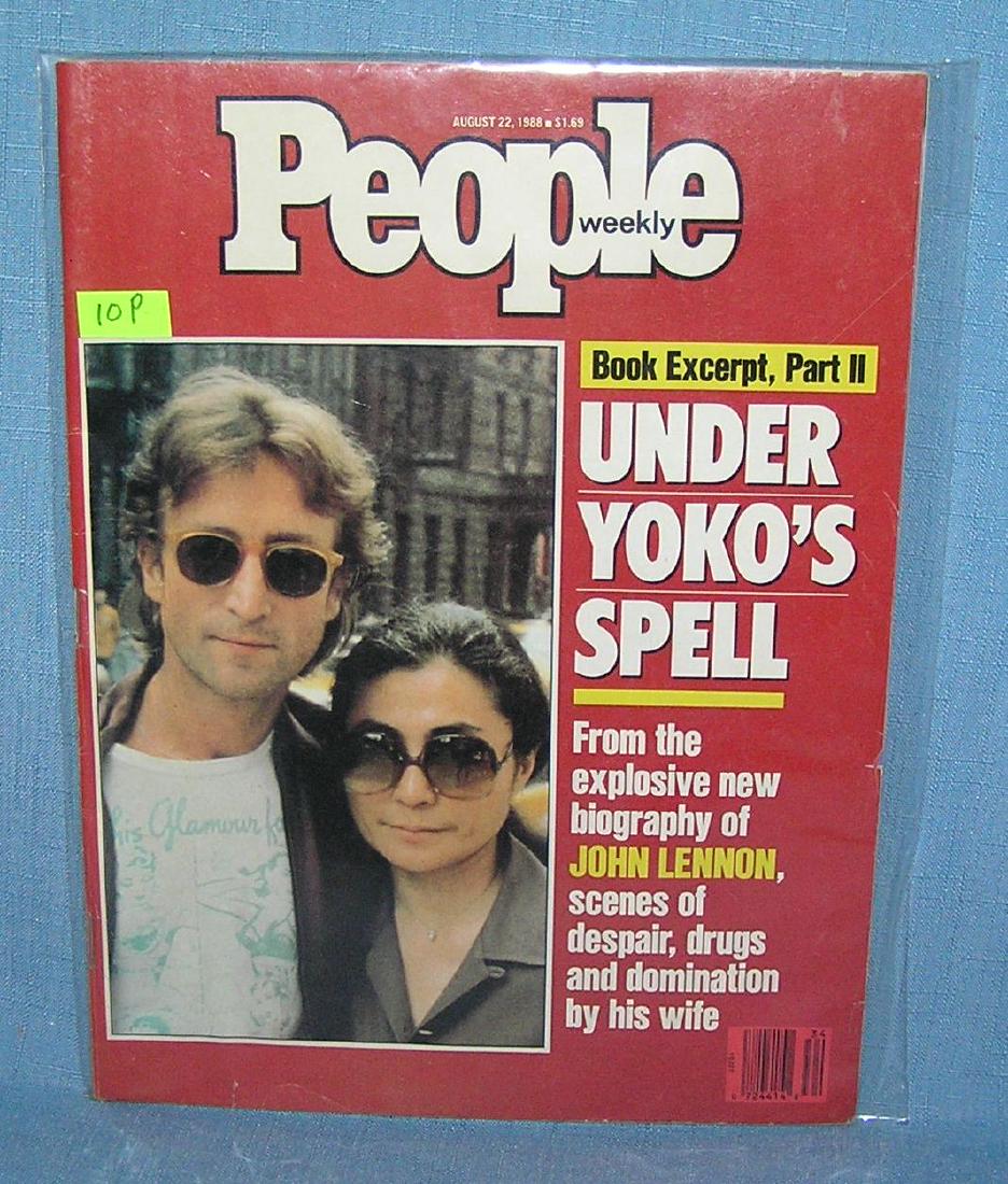 John Lennon and Yoko Ono on People magazine: John Lennon and Yoko Ono on the cover of People magazine est. value $25.00-$30.00