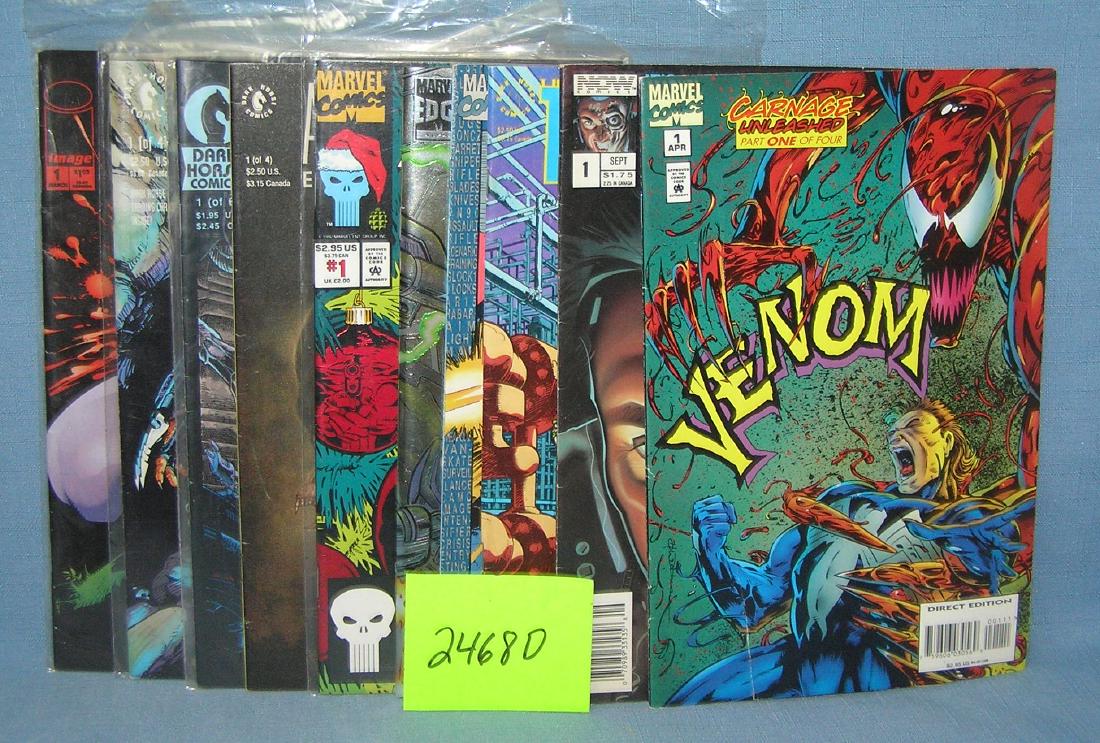 Group of vintage first edition comic books: Group of vintage first edition comic books featuring Venom, Terminator, Punisher, Aliens and more est. value $65.00-$75.00