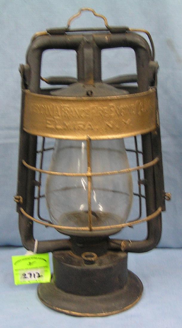 Antique LA France fire engine oil lantern: Antique American LA France fire engine company oil lantern circa 1860’s lantern has some old touch up paint est. value $550.00-$650.00