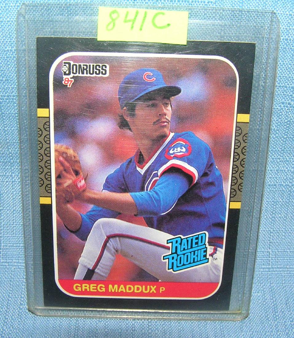 Vintage Greg Maddux rookie baseball card: Vintage Greg Maddux rookie baseball card
