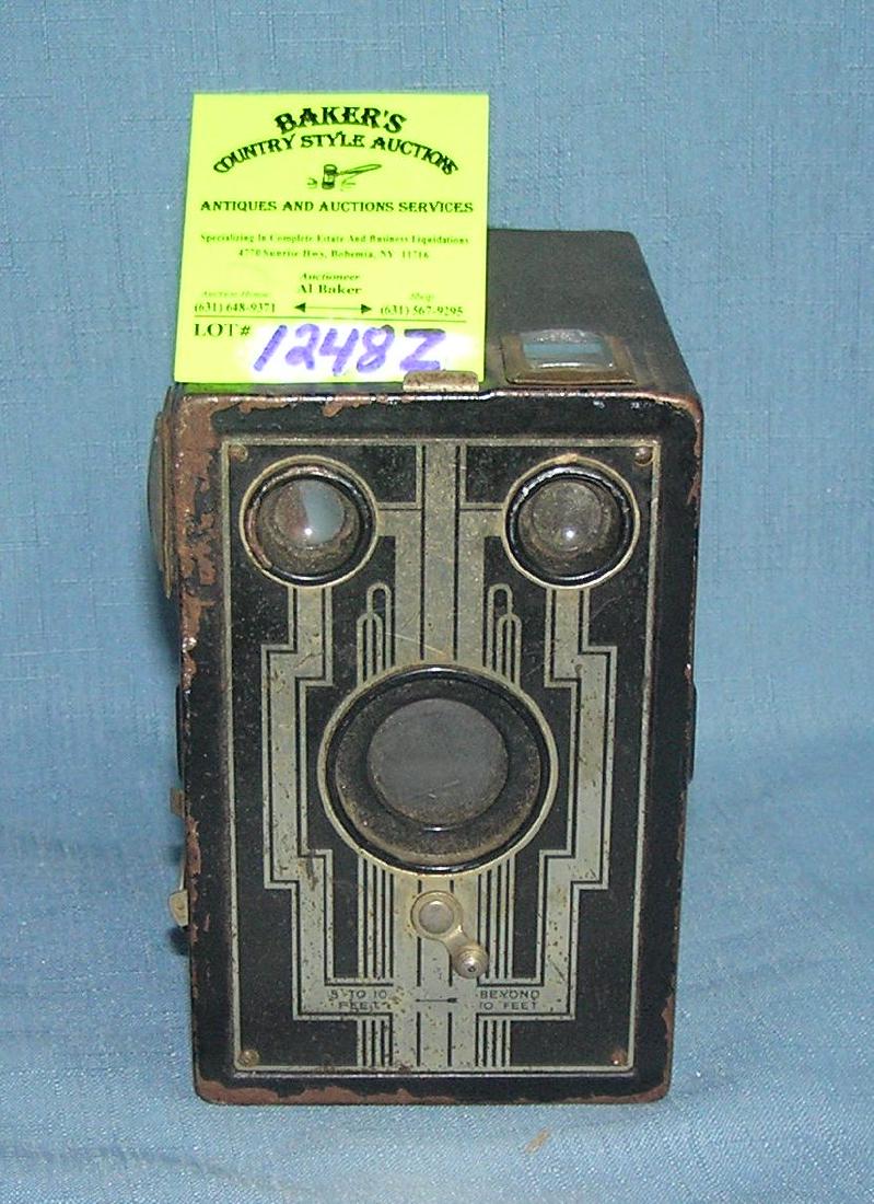 Early Kodak Brownie box camera: Early Kodak Brownie box camera est value $65.00-$75.00