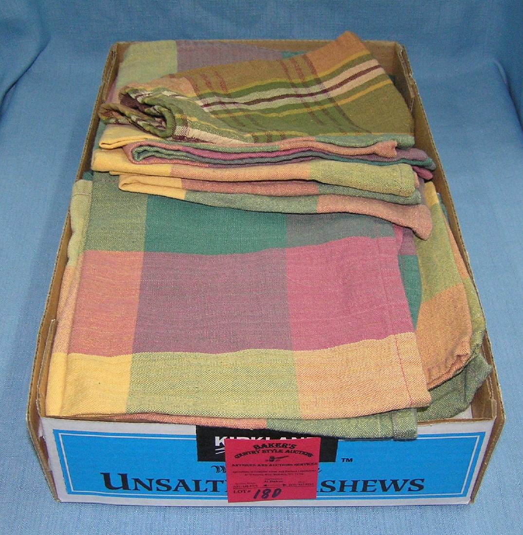 Box full of vintage linens: Box full of vintage linens est. value $40.00-$50.00