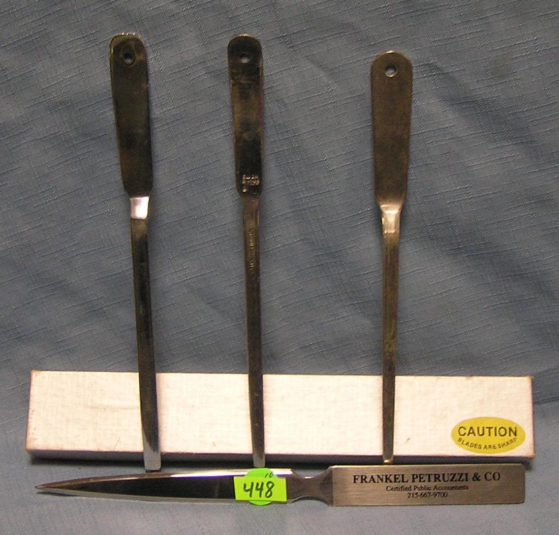 Collection of vintage letter openers: Collection of vintage letter openers est. value $40.00-$60.00