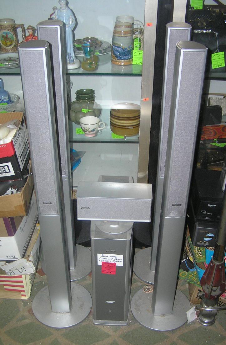 6 pc. Panasonic surround sound speaker system: 6pc. Panasonic surround sound speaker system est. value $200.00-$250.00