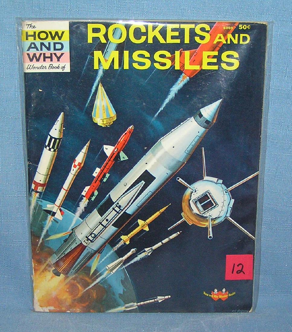 Rockets and missiles vintage space cover: Rockets and missiles vintage space cover of Wonderbooks circa 1962 est. value $15.00-$25.00