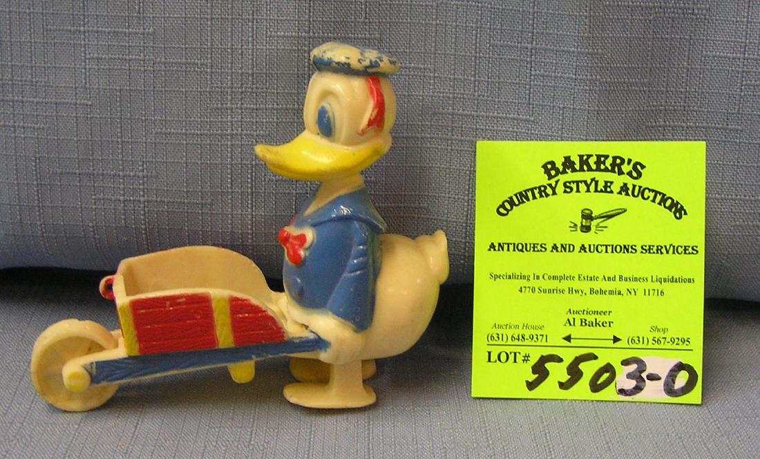 Donald Duck hard plastic ramp walker: Vintage Walt Disney Donald Duck hard plastic ramp walker by Marx Toys circa 1950's/60's est. value $40.00-$50.00