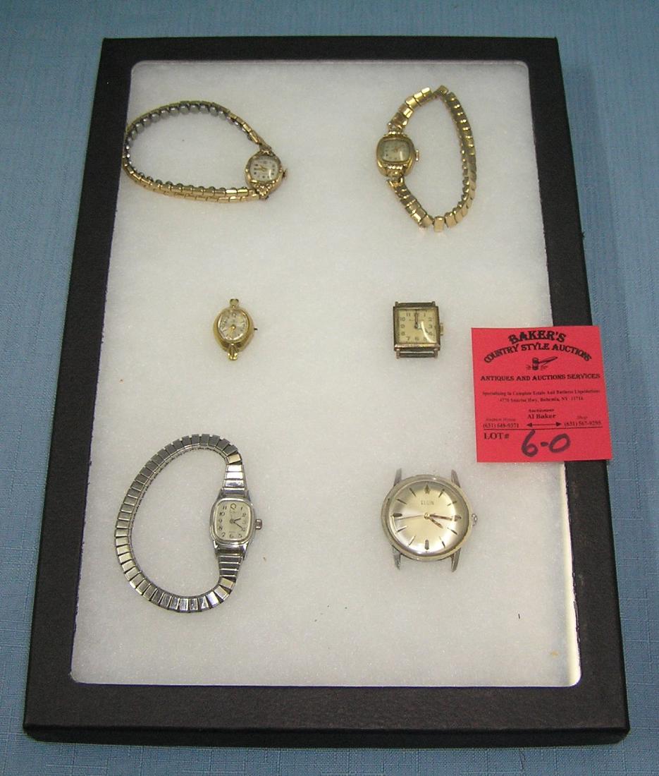 Group of antique watches: Group of antique watches includes Bulova, Benruss, Baronet, Elgin, Helbros and more including many gold filled est. value $200.00-$225.00