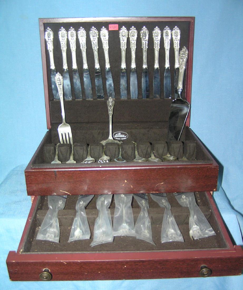 Wallace 76 piece sterling silver flatware set