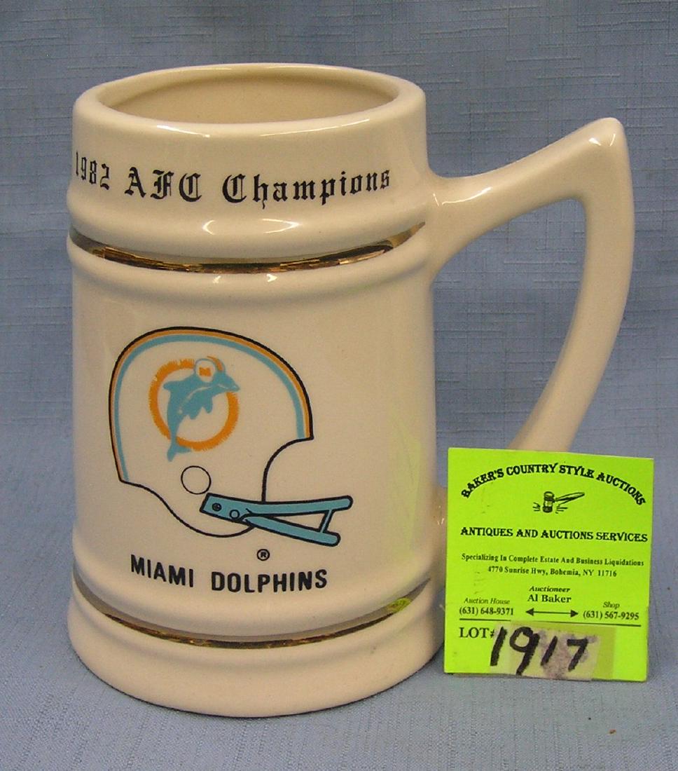 Miami Dolphins 1982 AFC championship mug: Vintage Miami Dolphins 1982 AFC championship mug est. value $35.00-$45.00