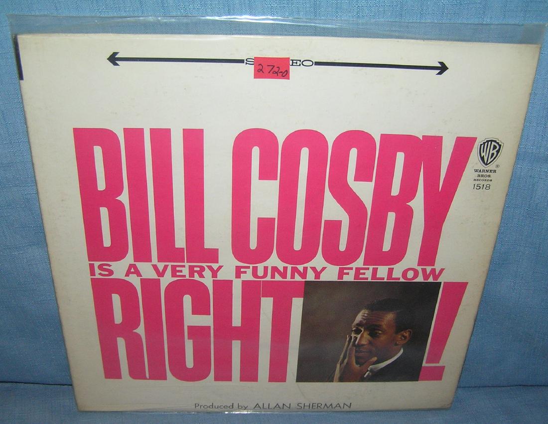 Bill Cosby record: Bill Cosby is a Very Funny Fellow,: Vintage Bill Cosby record album titled Bill Cosby is a Very Funny Fellow, RIGHT! Produced by Allan Sherman by Warner Bros. circa 1970's est. value $35.00-$40.00