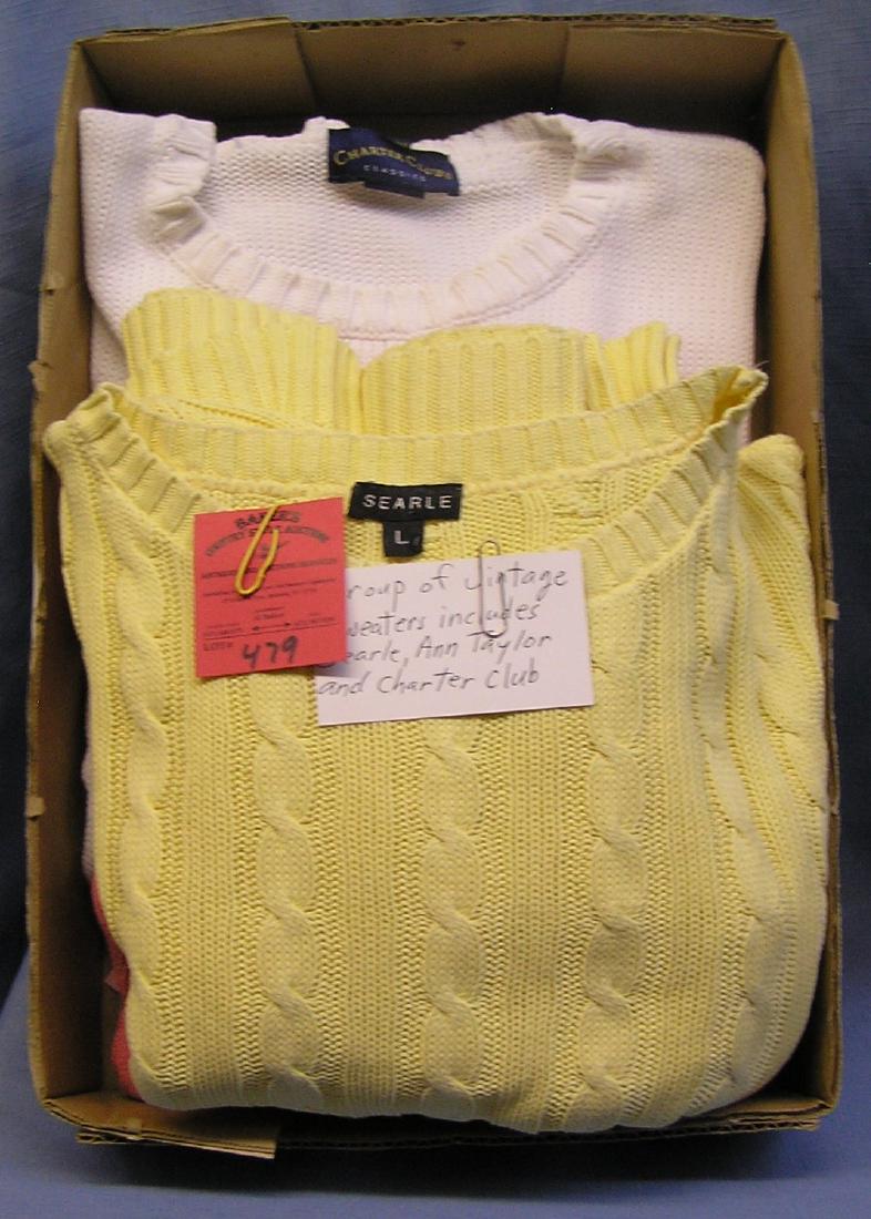 Group of vintage sweaters: Group of vintage sweaters includes Searle, Anne Taylor and Charter Club est. value $50.00-$75.00