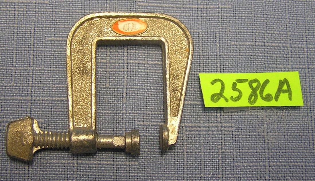 Vintage Ideal Toys cast metal C-clamp toy tool: Vintage Ideal Toys all cast metal C-clamp toy tool est. value $15.00-$25.00