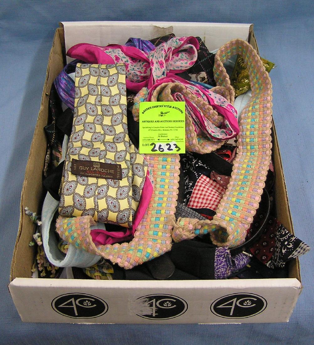 Box full of quality belts and accessories: Box full of quality belts and accessories est. value $25.00-$30.00