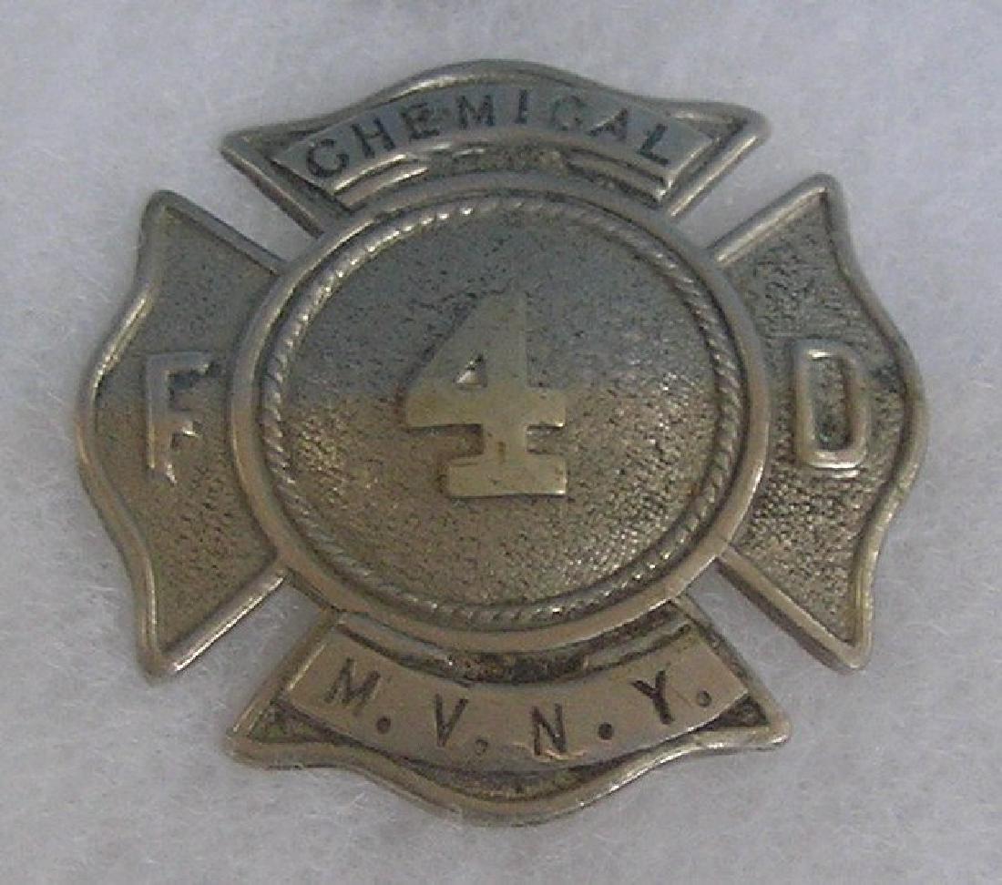Middle Village NY chemical fire dept badge: Vintage Middle Village NY chemical fire department badge est. value $100.00-$125.00