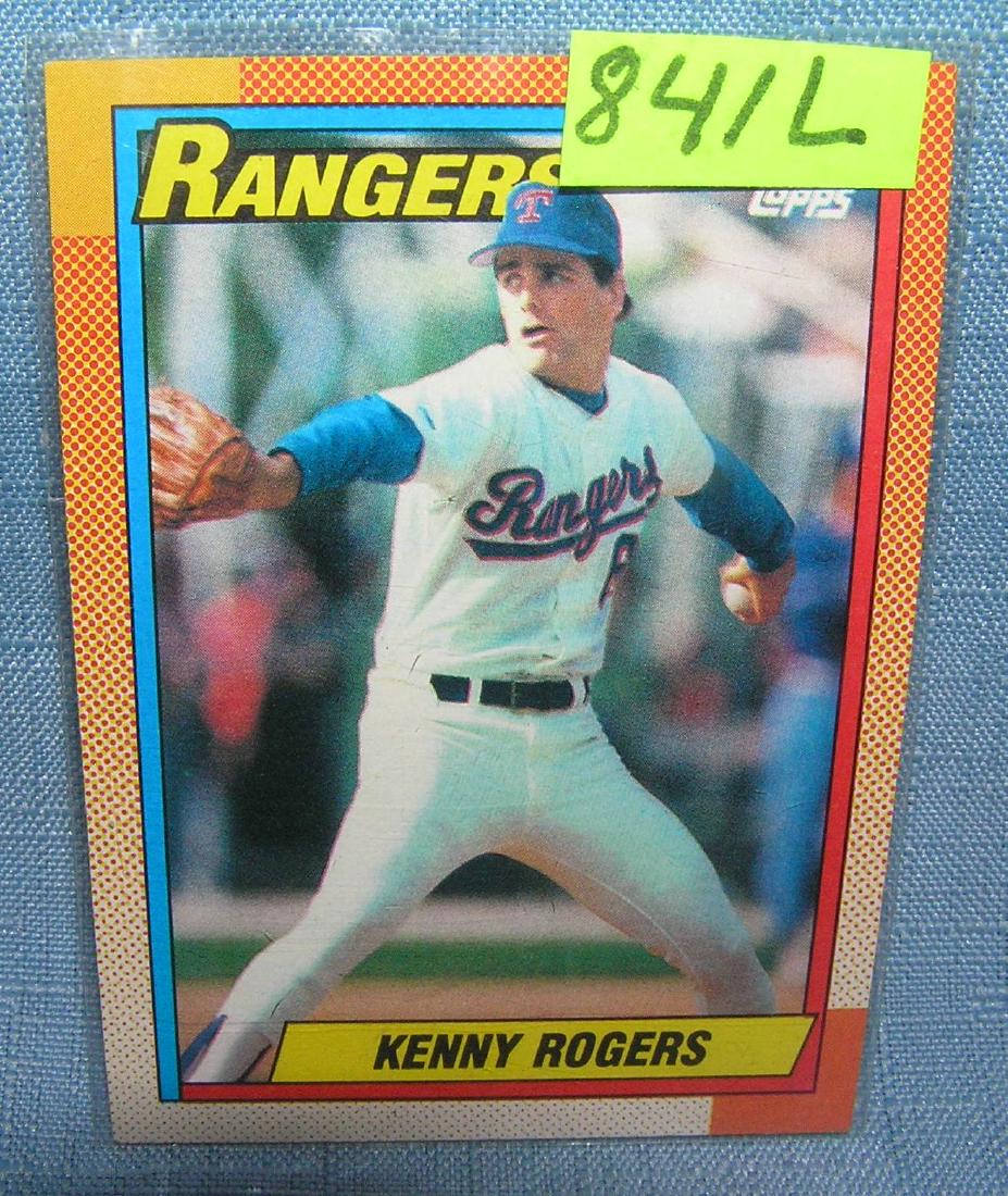Vintage Kenny Rogers rookie baseball card
