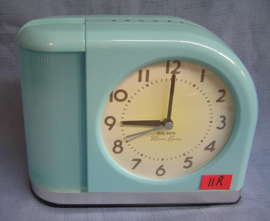 Big Ben moon beam deco style electric alarm clock: Big Ben moon beam deco style electric alarm clock with alarm bell and light est. value $40.00-$50.00