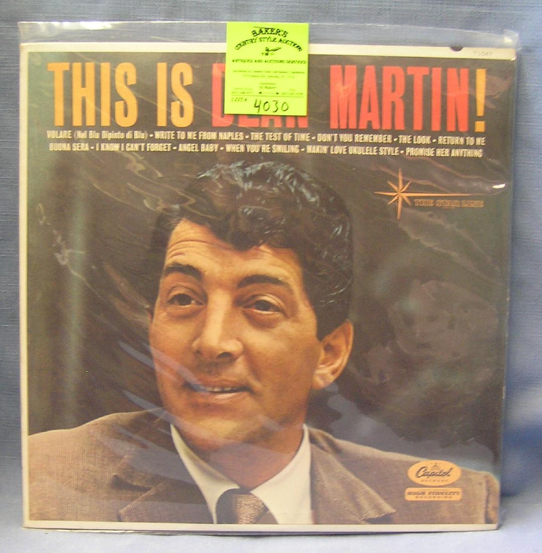 Vintage Dean Martin record album: Vintage Dean Martin record album very good condition est. value $30.00-$35.00