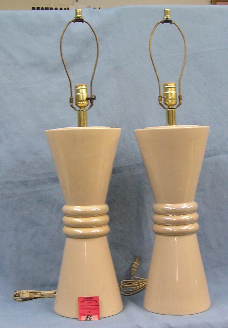 Pair of vintage table lamps: Pair of vintage 70’s table lamps est. value $65.00-$75.00