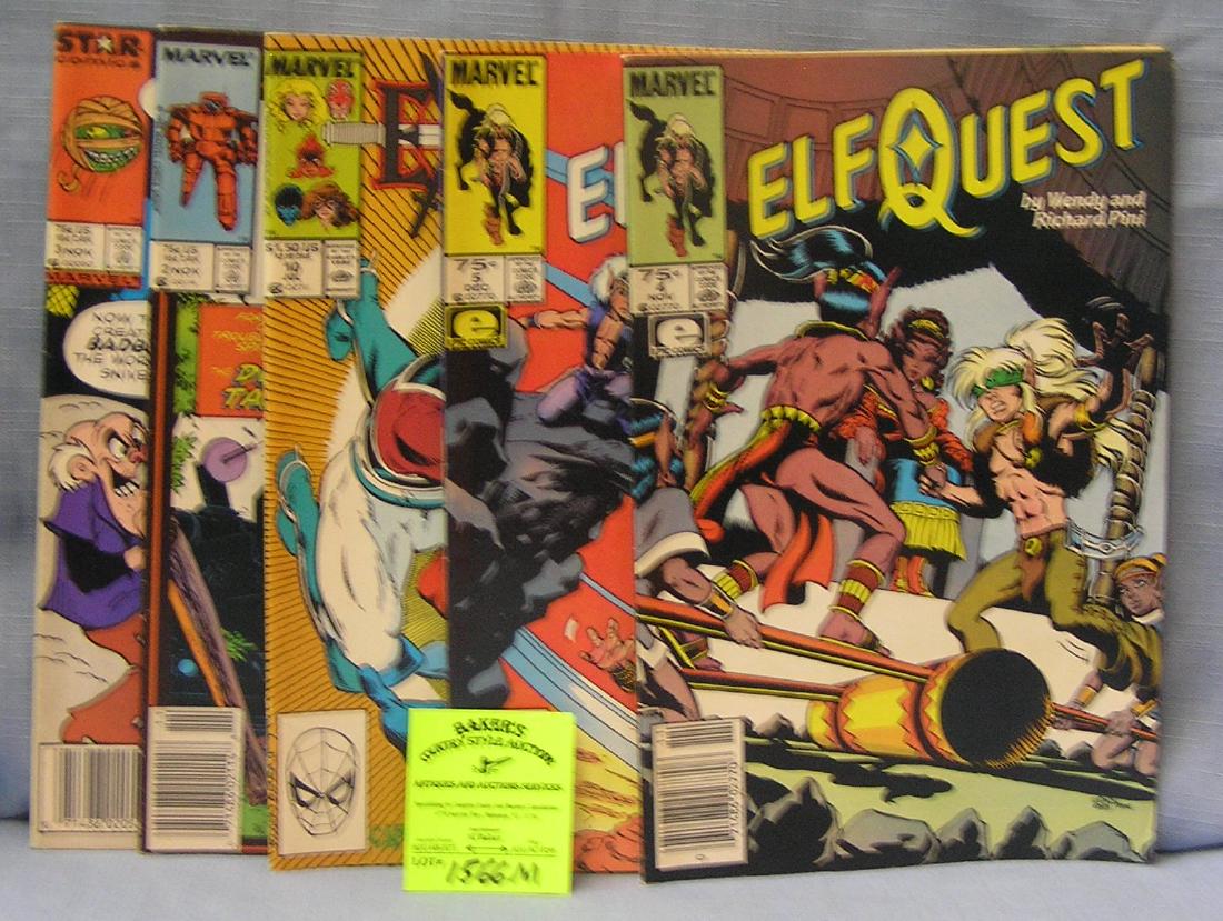 Group of vintage Marvel comic books: Group of vintage Marvel comic books featuring Elf Quest, Excaliber, Spit Fire and Mad Ball est. value $25.00-$30.00