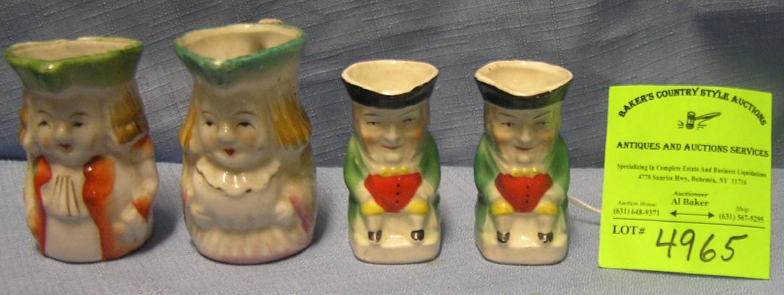Group of four vintage Toby mugs: Group of four vintage Toby mugs two Czech and two Japanese $65.00-$75.00