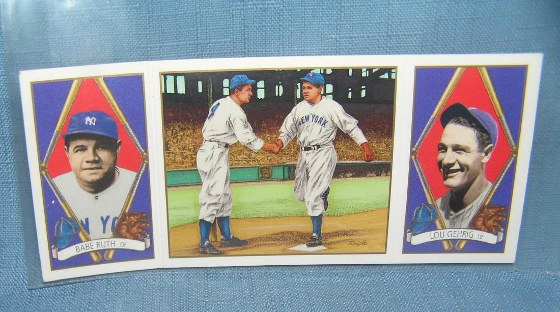 Babe Ruth and Lou Gehrig all star baseball card: Babe Ruth and Lou Gehrig Upper Deck reprint all star baseball card