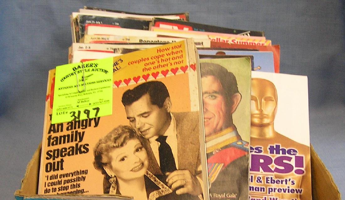 Large box of vintage TV guides: Large box of vintage TV guides est. value $50.00-$75.00